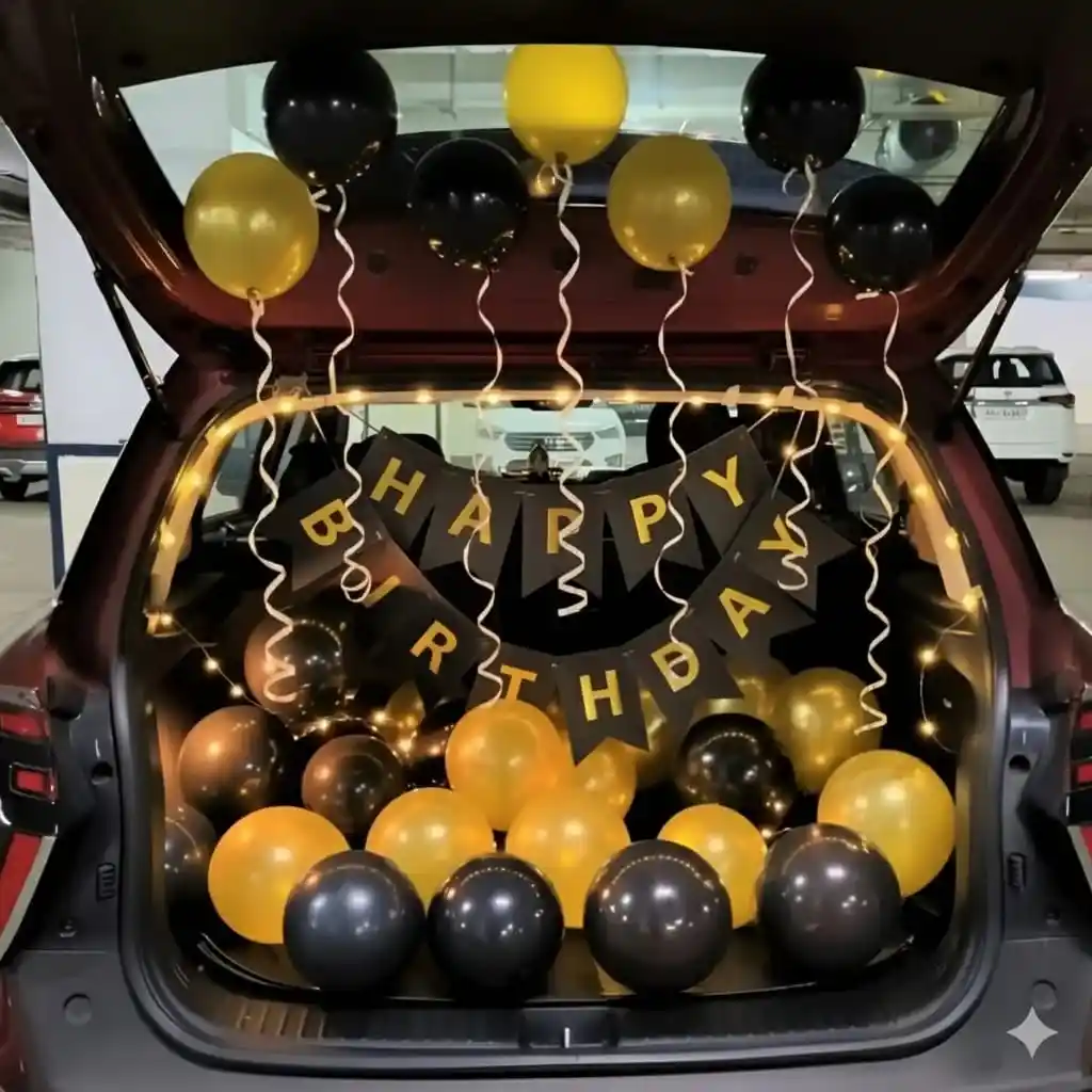 Black Golden Car Decor